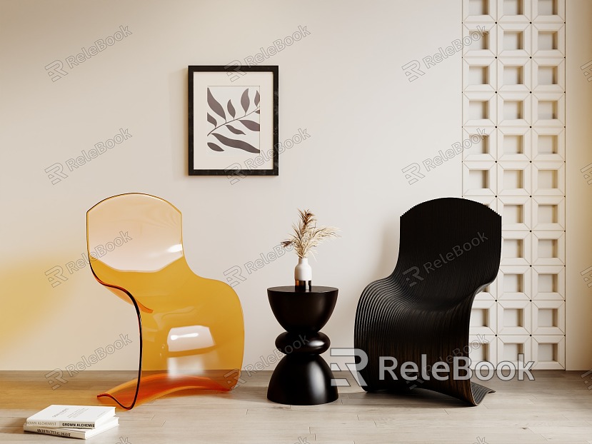 Modern leisure table and chair combination single chair model