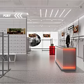 PONY Clothing Store Modern Interior With Mannequins And Fashion Display Racks