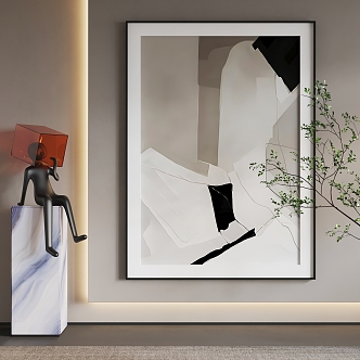 Hanging Painting Abstract Painting 3d model