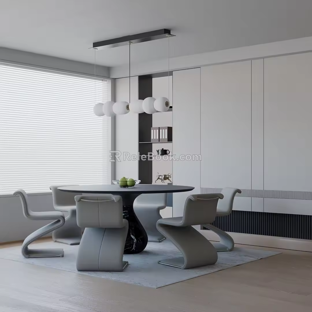 Modern table combination 3d model