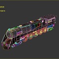 vintage train steam train train carriage locomotive head steam car carriage train vehicle 3d model