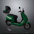 Green Felyx Electric Bicycle With Easy Riding Design And Comfortable Seat Rear Mirror