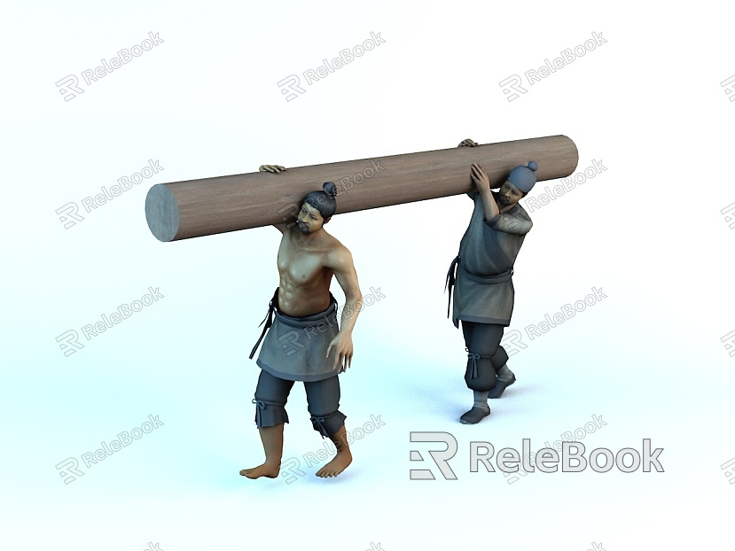 Middle Ancient Style Man Peasant Ancient People Movie and TV Characters Animation Characters model