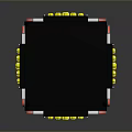 Black Friday Display Stand With Red Borders Yellow Accents And Bold Lettering