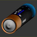 Duracell Orange And Blue Cylindrical Battery As Essential Hardware Tool With Reliable Performance 3d model