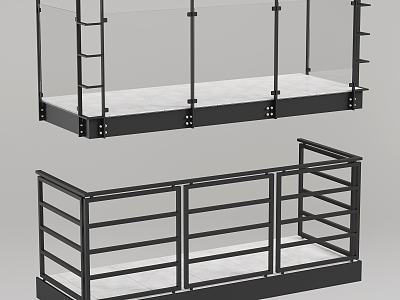 Modern Balcony Guardrail Fence model