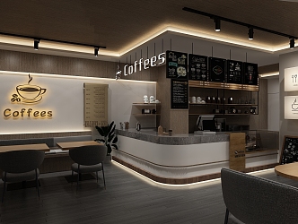 Modern Milk Tea Shop 3d model