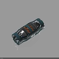 Automotive Cylindrical Metal Component with Blue Housing Silver Core and Orange Details for Vehicle Mechanical Systems
