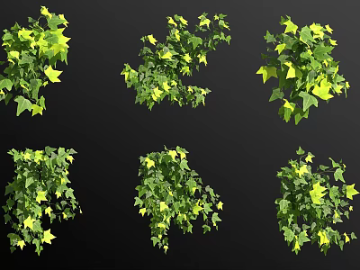 mosaic ivy vine shrub flowers 3d model mosaic ivy vine shrub flowers 3d model