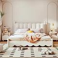 Bright Modern Kids Bedroom Interior With Pastel Pink And White Bed Nightstand Bookshelf And Plants