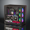 High Performance PC Case With Transparent Side Panel RGB Fans And Internal Components