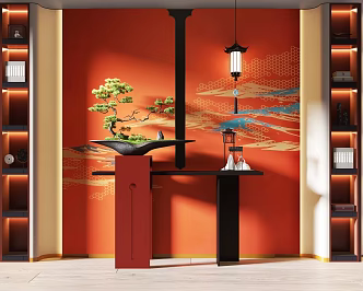 New Chinese-style Duan Jing Terrace Entrance Duan Jing 3d model
