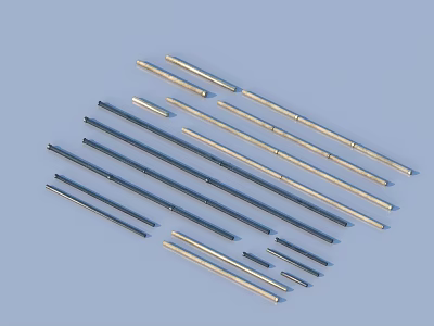 Strip Shaped Metal Bar Household Items In Different Lengths For Daily Use 3d model