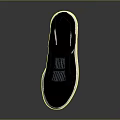 Everyday Black Casual Slip On Shoes With Mesh Upper And White Sole Design