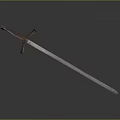 Medieval Weapon Sword With Intricate Hilt And Polished Metal Blade
