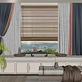 New Chinese Style Bay Window Cushion 3d model