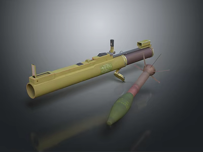 Modern rocket rocket-to-air weapons 3d model