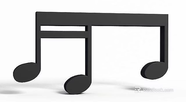 Tech Exhibition Hall Featuring 3D Musical Notes Models And Interactive Music Elements 3d model