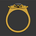 Gold Ring With White Pearl Gemstone Elegant Minimalist Fashion Accessory Design