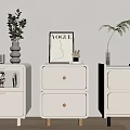 Stylish White Nightstands With Drawers Decorative Plants Vogue Magazine And Photo Frame