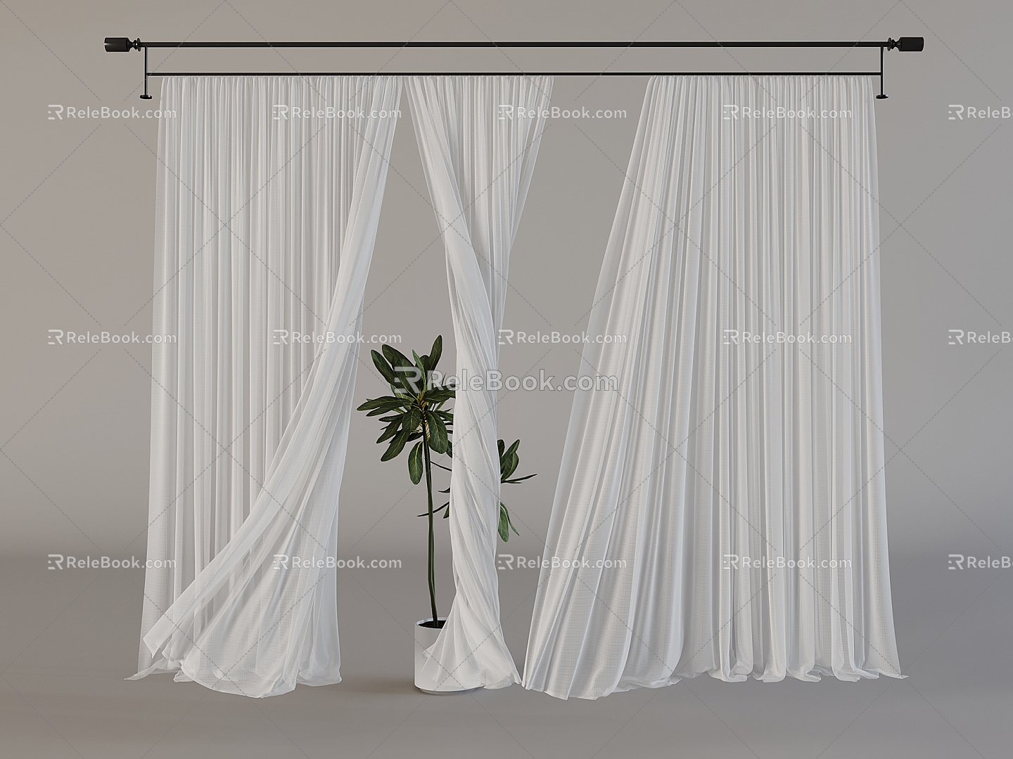 Fabric Curtain Dream Curtain Curtain Rod Fabric Curtain model