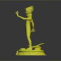 Sasuke 3D Character Figure Standing Pose Holding Knife With Name Base