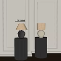 Middle-ancient style table lamp 3d model