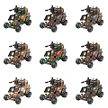 Detailed Colorful Game Tanks With Various Unique Designs And Decorative Elements