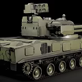 Heavy Military Tank Weapon Featuring Armored Turret Main Cannon And Tracked Chassis