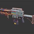 Modern sci-fi rifle sci-fi sniper rifle laser pulse gun pulse gun 3d model