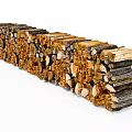 Natural Stone And Wood Stacked Logs With Rustic Texture And Organic Design