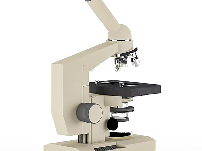 Professional Medical Laboratory Microscope With Optical Lenses And Mechanical Stage 3d model