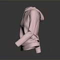 Pink Hoodie With Drawstring Design Soft Comfortable Fabric For Casual Wear