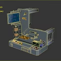 Advanced Space And Astronomy Technical Device 3D Model Featuring Control Panel And Components