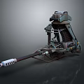 Vintage Industrial Metal Home Decor With Long Pipe Structure And Rustic Finish