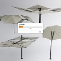 Outdoor Patio Sunshade Umbrella With Multiple Foldable Designs And Stylish Metal Frames For Garden Use