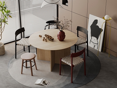 Dining Table and Chair Restaurant model