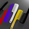 Colorful Plastic Combs with Handles for Daily Hair Care Essentials