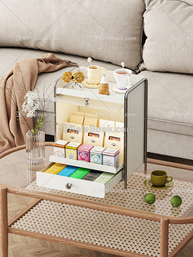 Living room snack storage shelf model