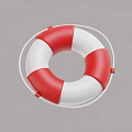 Amusement Park Playground Equipment Red And White Circular Safety Flotation Ring