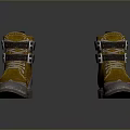 Yellow Daily Life Boots With Straps And Buckles Practical Vintage Style Footwear