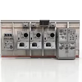 Industrial Equipment Control Panel with Multiple Gauges Buttons Digital Display and Metal Structure