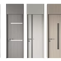Modern Hinged Doors With Various Colors And Sleek Design Features 3d model