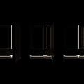 Elegant Modern Bathroom Vanity With Marble Countertop Mirror Cabinets And Lighting