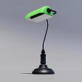 Modern Table Lamp as Daily Electrical Appliance With Green Shade And Black Stable Base