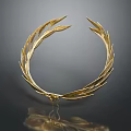 Golden Laurel Wreath Headpiece For Elegant Fashion Attire Accessory