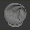 Gray Beret Hat Made Of Soft Fabric For Everyday Casual Wear