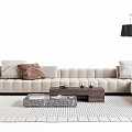 Modern sofa coffee table combination 3d model