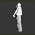 White Printed Sweatshirt With Gray Pants Casual Comfortable Daily Outfit