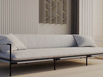 Three-seat sofa 3d model